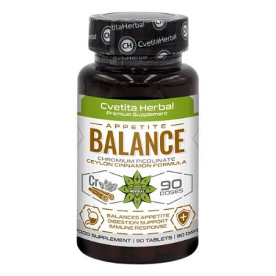 Appetite Balance 90 таблетки | Cvetita Herbal Подпомага намаляването на мазнините в тялото Влияе положително върху сърдечно-съдовата система Помага да се поддържат нормални нива на глюкоза в кръвта Подобря Appetite Balance 90 таблетки | Cvetita Herbal Под