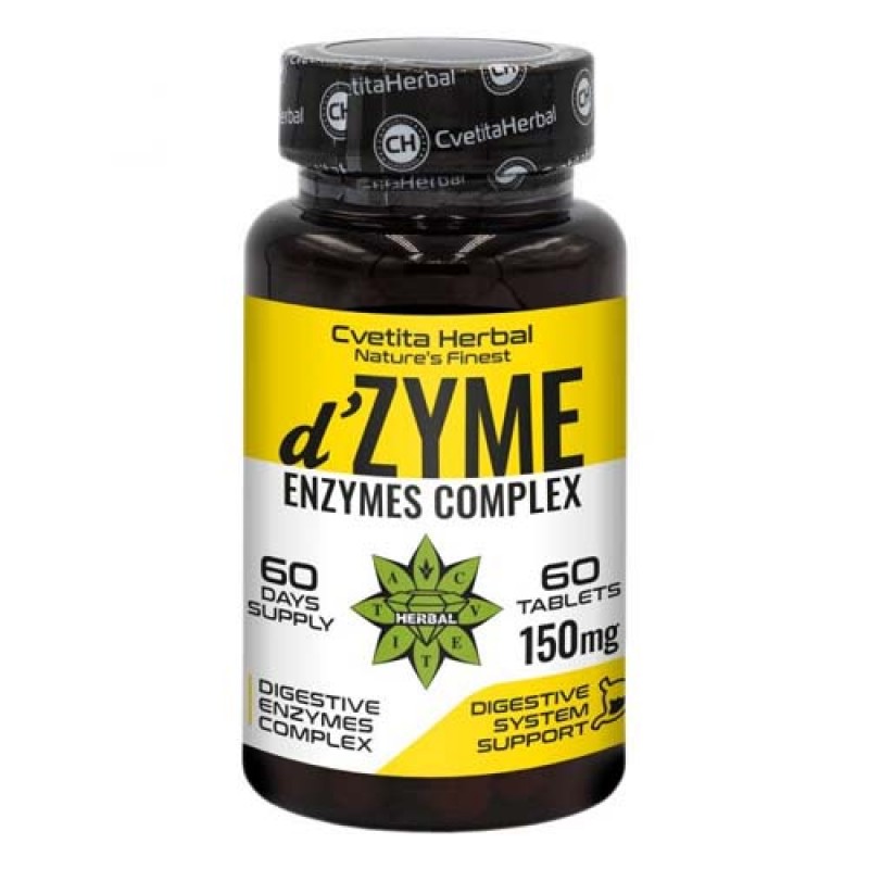 d'Zyme Enzymes Complex 150 мг 60 таблетки | Cvetita Herbal