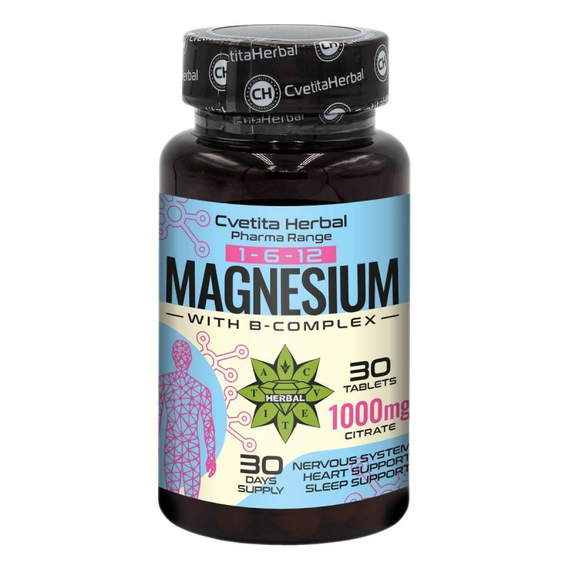 Magnesium With B-Complex 30 таблетки | Cvetita Herbal