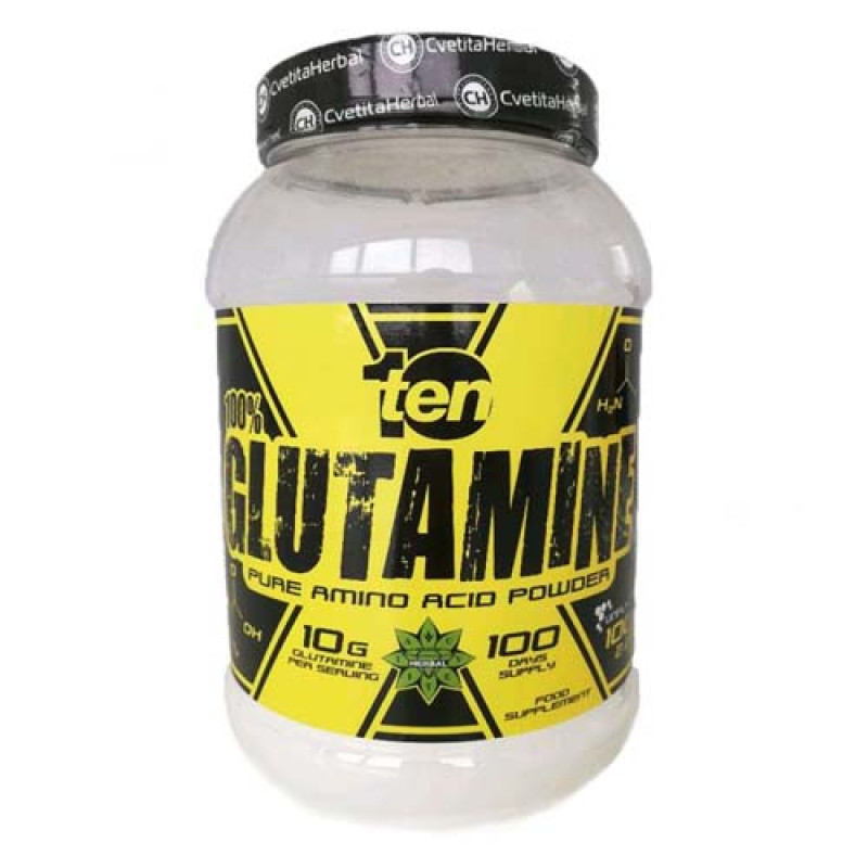 10/Ten Glutamine Pure Amino Acid Powder 1000 гр | Cvetita Herbal