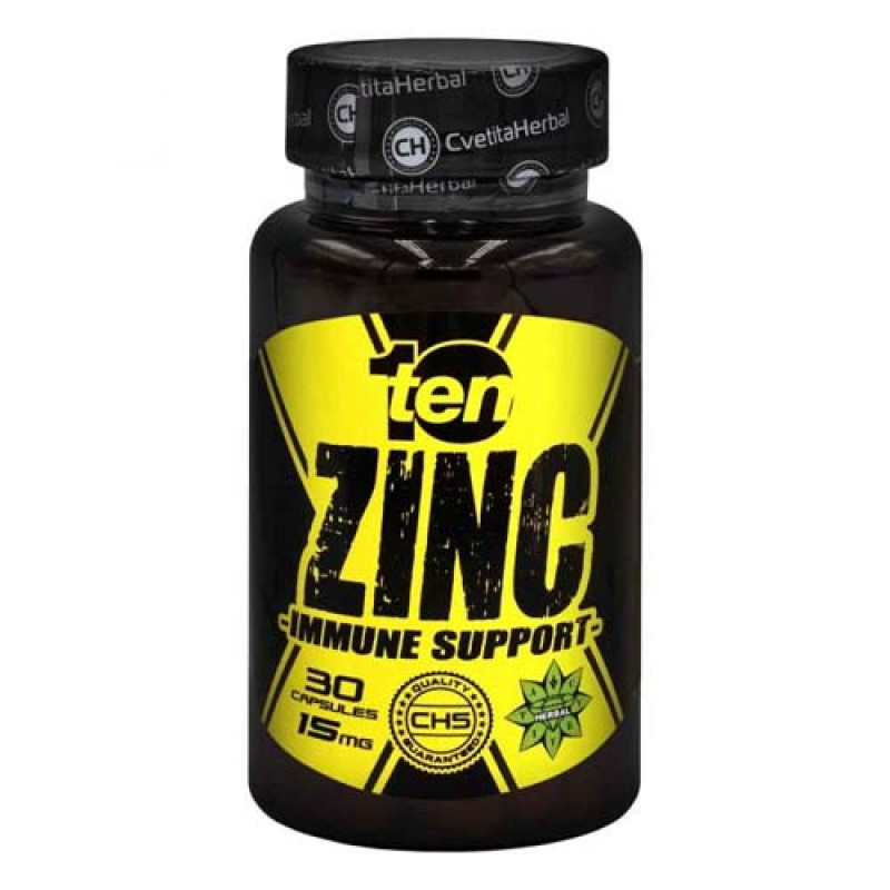 10/Ten Zinc 15 мг 30 капсули | Cvetita Herbal