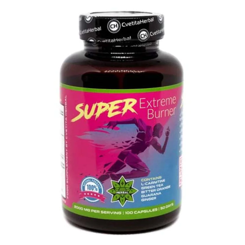 Super Extreme Burner 1000 мг 100 капсули | Cvetita Herbal Super Extreme Burner 1000 мг 100 капсули | Cvetita HerbalОсигурява цялостно намаляване на мазнините
Подпомага възстановяването
Притежава антиоксидантно действие
Подобрява тонуса и иму Super Extreme Burner 1000 мг 100 капсули | Cvetita Herbal Осигурява цялостно намаляване на мазнините Подпомага възстановяването Притежава антиоксидантно действие Подобрява тонуса и имунния отговор на Super Extreme Burner 1000 мг 100 капсули | Cvetita Her