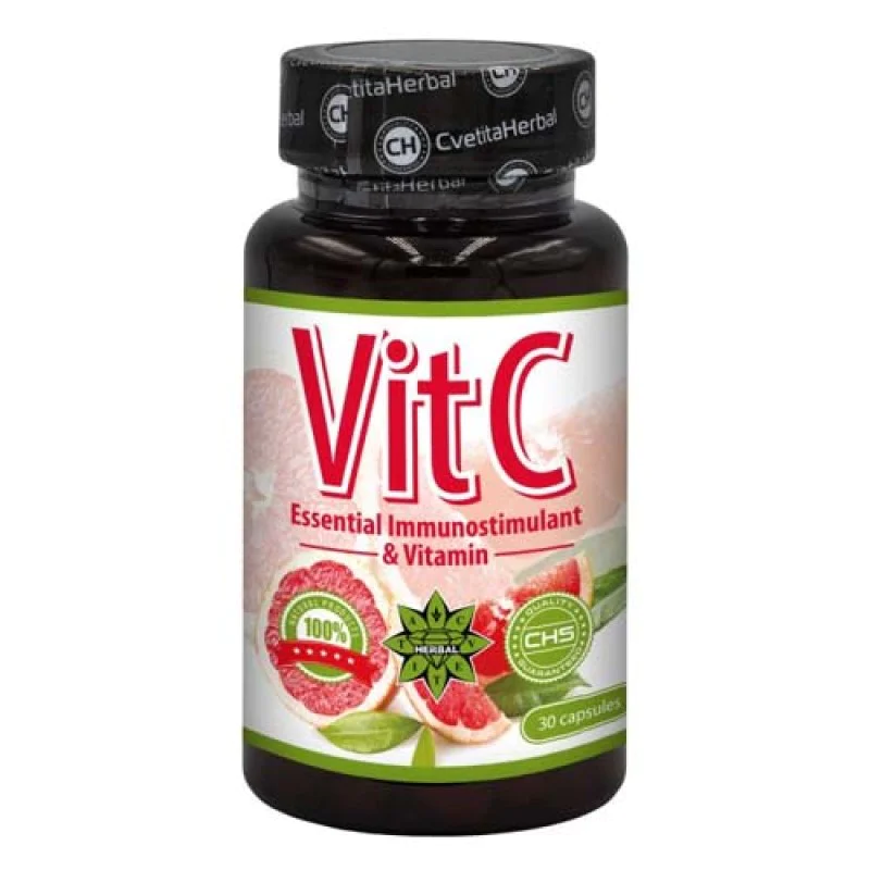 Vitamin C 600 мг 30/80 капсули | Cvetita Herbal Помага за поддържане на здрава имунна система Подпомага защитата на клетките срещу оксидативен стрес Подпомага биосинтеза на колаген Забавя процеса на старее Vitamin C 600 мг 30/80 капсули | Cvetita Herbal П