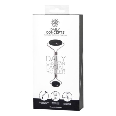 Daily Obsidian Facial Roller | Daily Concepts Намалява подпухналостта Стяга и затваря порите Увеличава кръвообращението Лесен за употреба, с гладко усещане на кожата Спомага подмладяването на кожата Daily Obsidian Facial Roller | Daily Concepts Намалява п