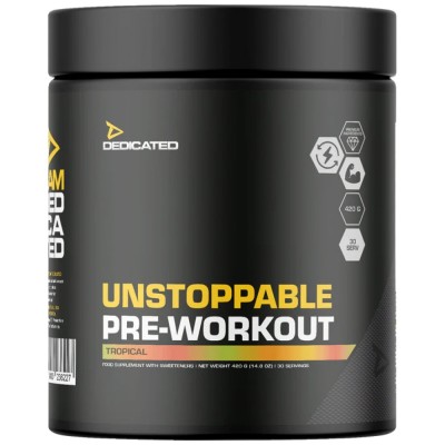Unstoppable Pre-Workout - Тропически Плодове 420 г | Dedicated Nutrition