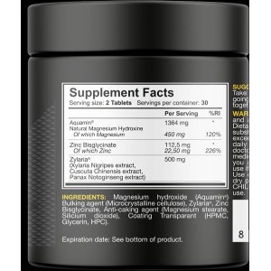 ZM-z | with Aquamin & Zinc Bisglycinate - 60 Таблетки | Dedicated Nutrition