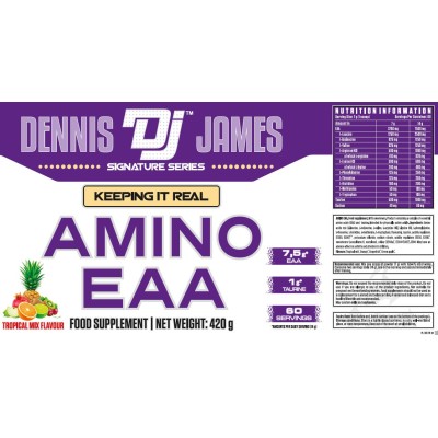 Amino EAA Powder | with Taurine - Грейпфрут 420 г | Dennis James Signature Series