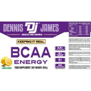 BCAA Energy | with L-Glutamine & L-Citrulline Malate - Лимон 420 г | Dennis James Signature Series