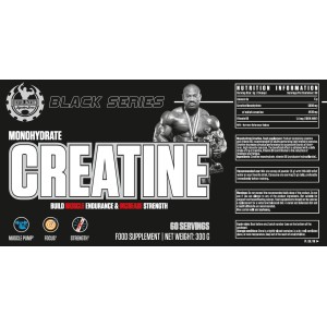 Black Series | Creatine Monohydrate with Vitamin B6 - Неовкусен 300 г | Dexter Jackson Signature Series