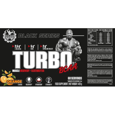 Black Series | Turbo BCAA Muscle Recovery & Electrolytes - Лимон 420 г | Dexter Jackson Signature Series