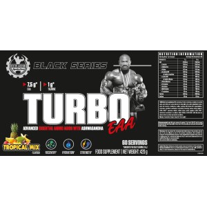Black Series | Turbo EAA Powder ~ Essential Amino Acids with Taurine - Грейпфрут 420 г | Dexter Jackson Signature Series