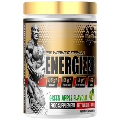Gold Series | Energizer Pre-Workout Formula - Зелена ябълка 300 г | Dexter Jackson Signature Series