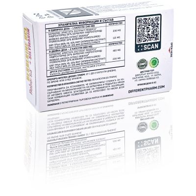 Berberine HCL Rebersa + Silymarin 30 веган капсули | Different Pharm