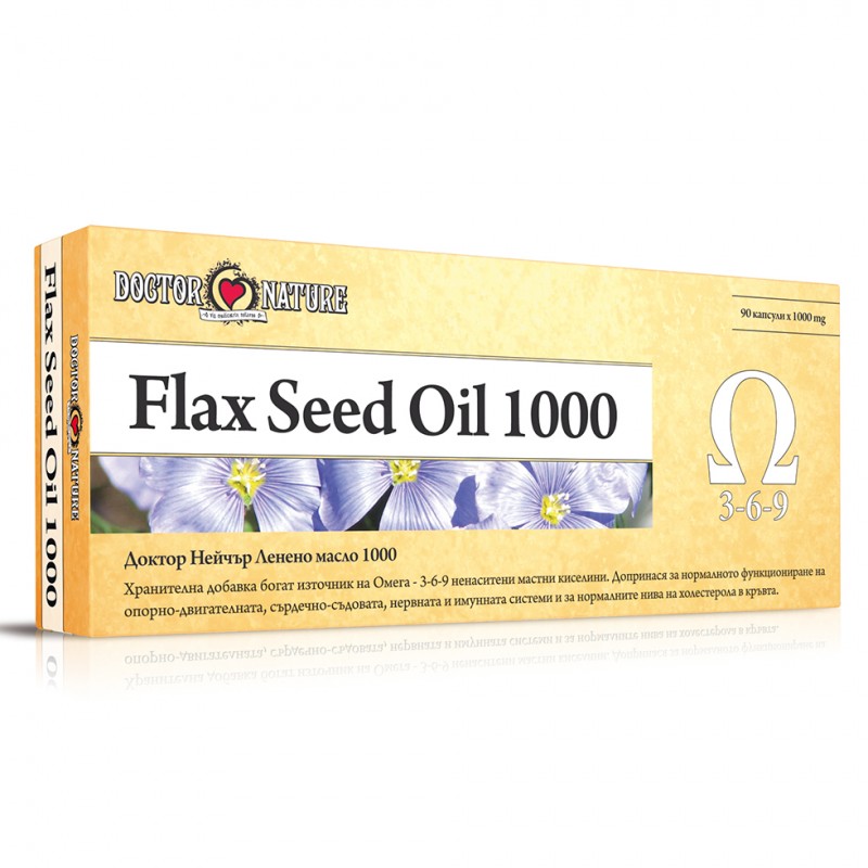 Flax seed Oil 1000 1000 мг 90 капсули | Doctor Nature