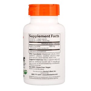 Acetyl-L-Carnitine 500 мг 60 веге капсули | Doctor's Best