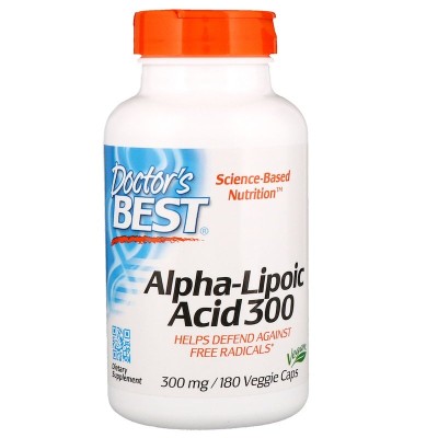 Best Alpha-Lipoic Acid 300, 300 мг 180 веге капсули | Doctors Best Възпрепятства развитието на диабет Понижава съдържанието на захар в клетките Трансформира мазнините в енергия Подпомага черния дроб Best Alpha-Lipoic Acid 300, 300 мг 180 веге капсули | Do
