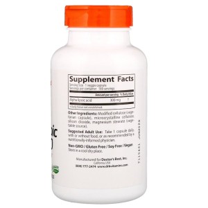 Alpha-Lipoic Acid 300 300 мг 180 веге капсули | Doctor's Best