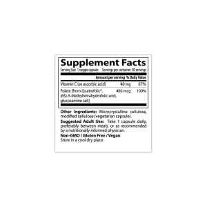 Fully Active Folate (Метил Фолат) 400 мкг 90 вегетариански капсули | Doctor's Best