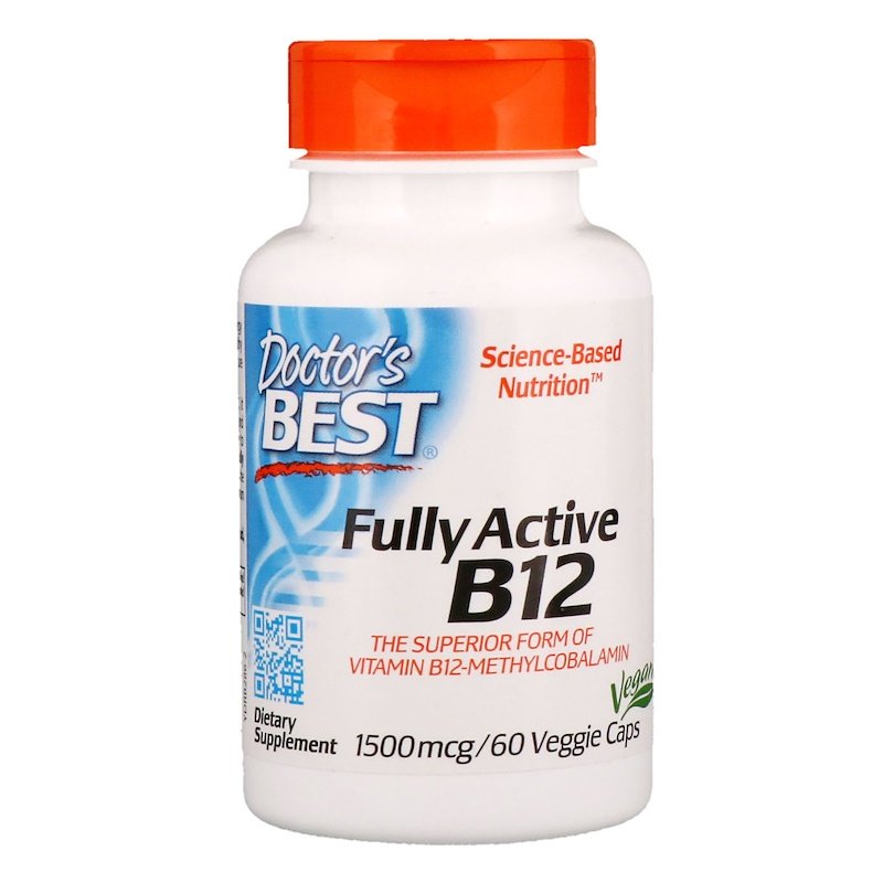 Fully Active B12 (Метилкобаламин) 1500 мкг 60 веге капсули | Doctor's Best