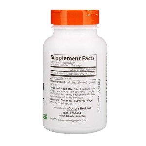 Vitamin C with Quali-C 500 мг 120 веге капсули | Doctor's Best