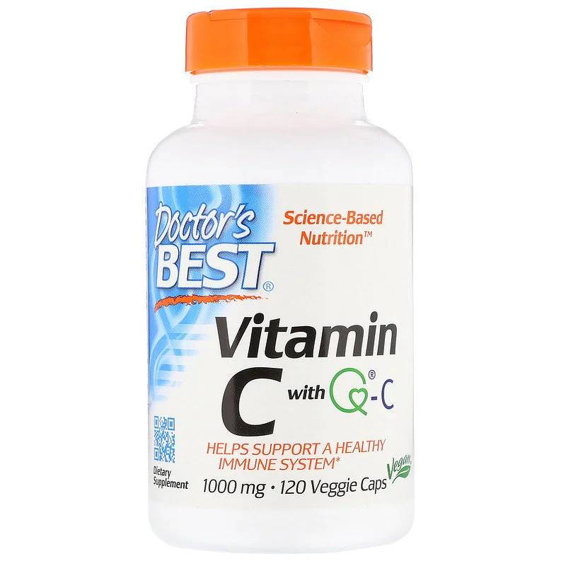 Vitamin C with Q-C 1000 мг 120 веге капсули | Doctors Best Увеличава имунните защити на тялото Подобрява синтезирането на важни хормони Има антиоксидантно действие Регулира налягането Спомага обмен Vitamin C with Q-C 1000 мг 120 веге капсули | Doctors Bes
