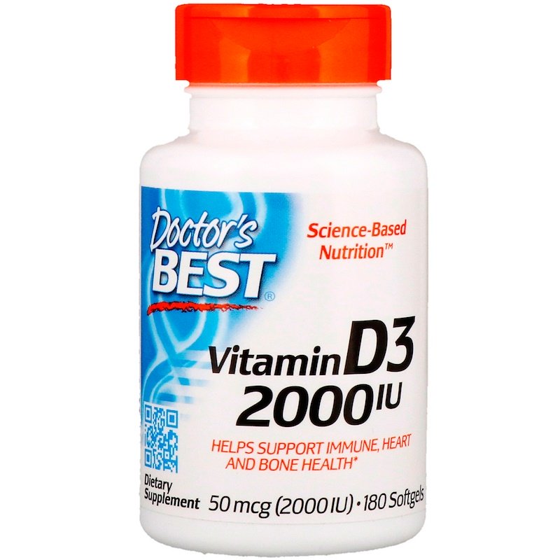 Vitamin D3 2000 IU 180 гел-капсули | Doctor's Best