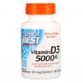 Vitamin D3 5000 IU 180 дражета | Doctor's Best