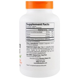 Колаген Тип 1 и 3 500 мг 240 капсули | Doctor's Best