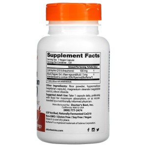 High Absorption CoQ10 with BioPerine 100 мг 120 Веге Капсули | Doctor's Best