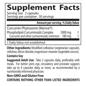 Curcumin Phytosome Meriva 500 мг 60 веге капсули | Doctor's Best