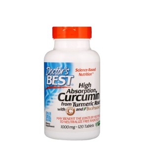Curcumin with C3 Complex and BioPerine 1,000 мг 120 таблетки | Doctor's Best Curcumin with C3 Complex and BioPerine 1,000 мг 120 таблетки | Doctor's Best