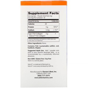 Fish Collagen with Naticol 30 Powder Stick Packs | Doctor's Best