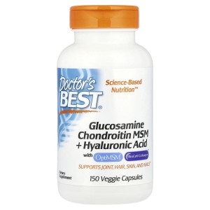 Glucosamine Chondroitin MSM + Hyaluronic Acid 150 капсули | Doctor's Best
