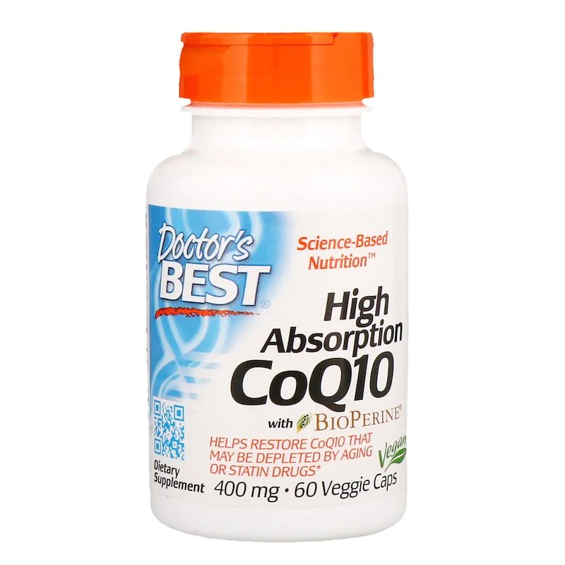 High Absorption CoQ10 with BioPerine 400 мг 60 веге капсули | Doctors Best Дава енергия Забавя процесите на стареене Спомага обмяната на веществата Подкрепя имунитета Има антиоксидантни с High Absorption CoQ10 with BioPerine 400 мг 60 веге капсули | Docto