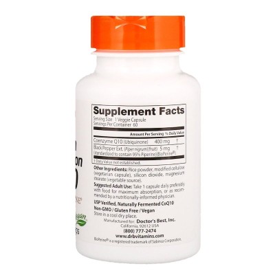 High Absorption CoQ10 with BioPerine 400 мг 60 веге капсули | Doctors Best High Absorption CoQ10 with BioPerine 400 мг 60 веге капсули | Doctors BestДава енергия
Забавя процесите на стареене
Спомага обмяната на веществата
Подкрепя имуните High Absorption CoQ10 with BioPerine 400 мг 60 веге капсули | Doctors Best Дава енергия Забавя процесите на стареене Спомага обмяната на веществата Подкрепя имунитета Има антиоксидантни с High Absorption CoQ10 with BioPerine 400 мг 60 веге капсули | Docto