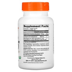 High Absorption CoQ10 with BioPerine 600 мг 60 веге капсули | Doctor's Best