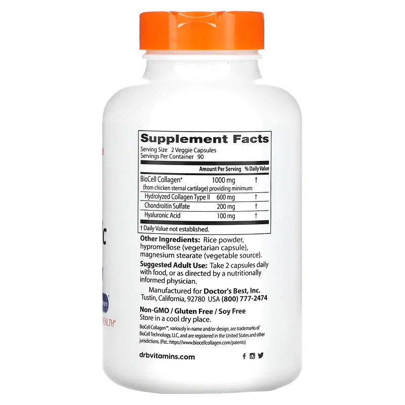 Hyaluronic Acid + Chondroitin Sulfate 180 капсули | Doctors Best Hyaluronic Acid + Chondroitin Sulfate 180 капсули | Doctors BestСъдържа био-клетъчен колаген
Подмладява кожата
Защитава хрущялите от разрушаване
Снема възпаления
Има обезболяв Hyaluronic Acid + Chondroitin Sulfate 180 капсули | Doctors Best Съдържа био-клетъчен колаген Подмладява кожата Защитава хрущялите от разрушаване Снема възпаления Има обезболяващо действие Hyaluronic Acid + Chondroitin Sulfate 180 капсули | Doctors Best С