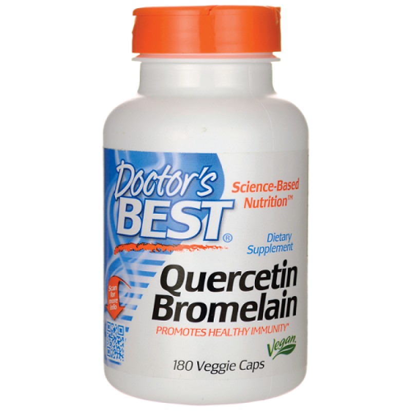 Кверцетин Бромелаин 750 мг 180 веге капсули | Doctor's Best