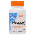 Melatonin Natural Mint Flavor 5 мг 120 дъвчащи таблетки | Doctor's Best
