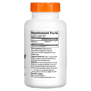 Натокиназа (Nattokinase) 2000 FUs 270 веге капсули | Doctor's Best