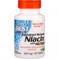 Sustained-Release Niacin with niaXtend 500 мг 120 таблетки | Doctor's Best