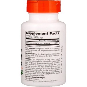 Sustained-Release Niacin with niaXtend 500 мг 120 таблетки | Doctor's Best