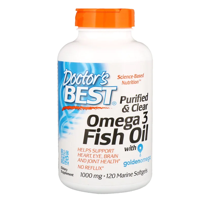 Omega 3 Fish Oil 1000 мг 120 гел-капсули | Doctor's Best Omega 3 Fish Oil 1000 мг 120 гел-капсули | Doctor's Best