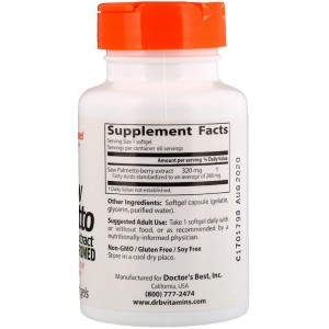 Saw Palmetto Standardized Extract 320 мг 60 гел-капсули | Doctor's Best