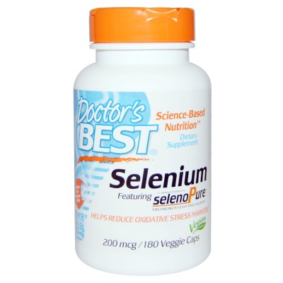 Selenium 200 mcg 180 Veggie Caps | Doctors Best Има противовирусно действие Подпомага функцията на щитовидната жлеза Повишава защитите на имунната система Възпрепятства развитието на хепатит С Selenium 200 mcg 180 Veggie Caps | Doctors Best Има противовир
