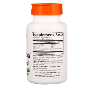 Trans-Resveratrol 100 мг 60 веге капсули | Doctor's Best