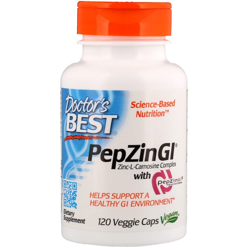 Zinc L-Carnosine Complex with PepZin Gl 120 веге капсули | Doctor's Best
