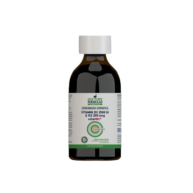 Liposomal Formulation Vitamin D3 2500 IU & K2 200 мкг 150 мл | Doctor's Formulas