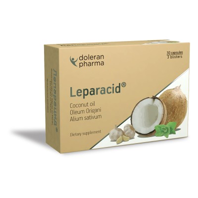 Leparacid 30 капсули | Doleran Pharma За здрава и силна имунна система Притежава противовирусни и антибактериални свойства Бори се с паразитите в организма Има антиоксидантни ефекти Бори се с остаряване Leparacid 30 капсули | Doleran Pharma За здрава и си