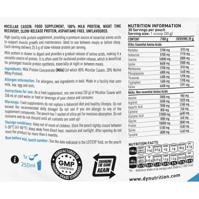Micellar Casein Slow-Release Protein - Неовкусен 907 гр | Dorian Yates Nutrition